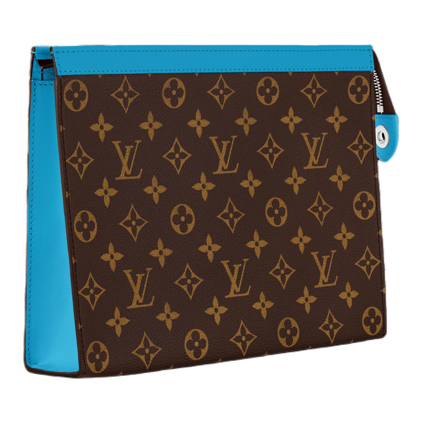 Сумка Louis Vuitton Pochette Voyage (сине-коричневая) — фото 2
