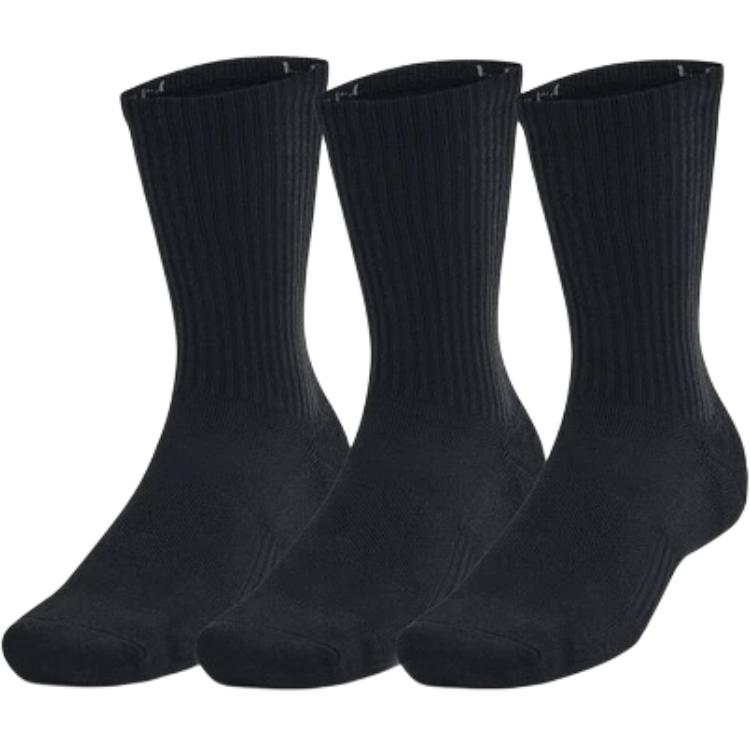 Under Armour Crew Socks Unisex 3 Pack Black