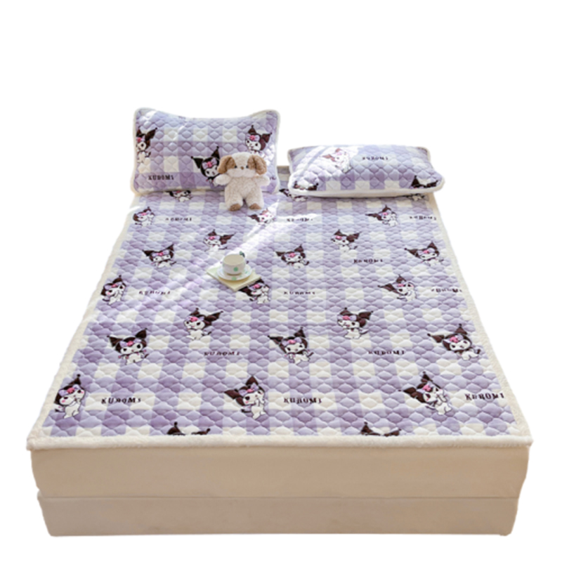 Sanrio Sanrio, cartoon quilted tape, keep warm soft mattress, washable