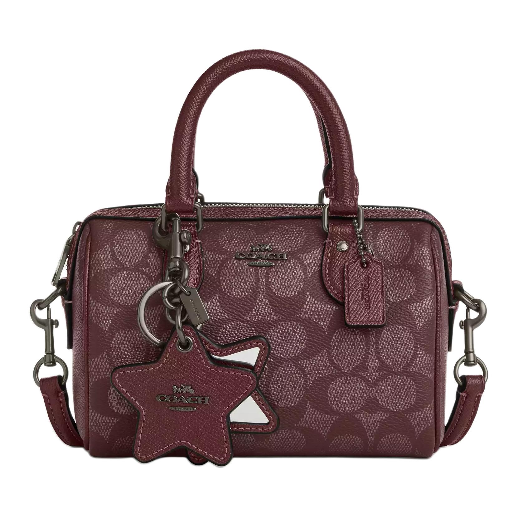 Женская сумка COACH Rowan 18 (бордовая)