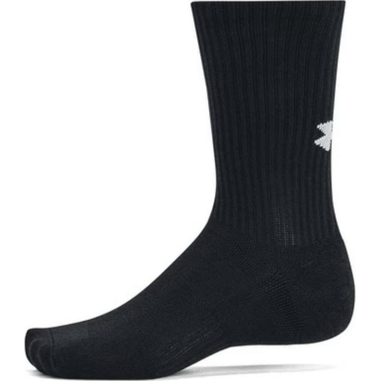 Under Armour Crew Socks Unisex 3 Pack Black
