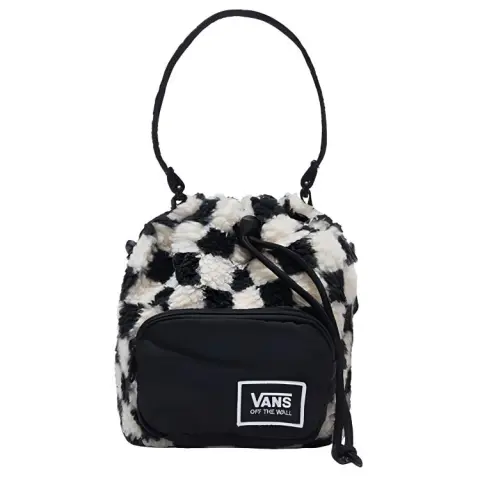 Vans Polyester Plush Bag, One Shoulder Handbag Regular Unisex Black White
