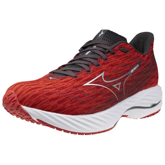 Mizuno Wave Rider 28 Running Shoes Men Low-Top Red Gray