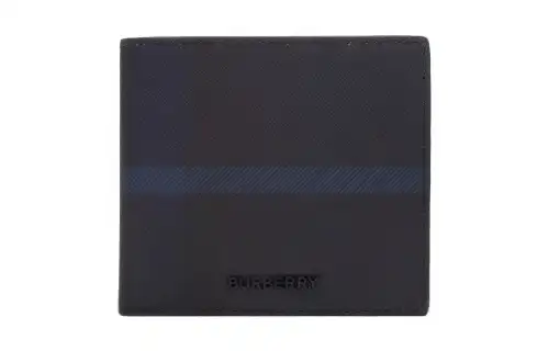 Burberry Leather Wallet Men's Black