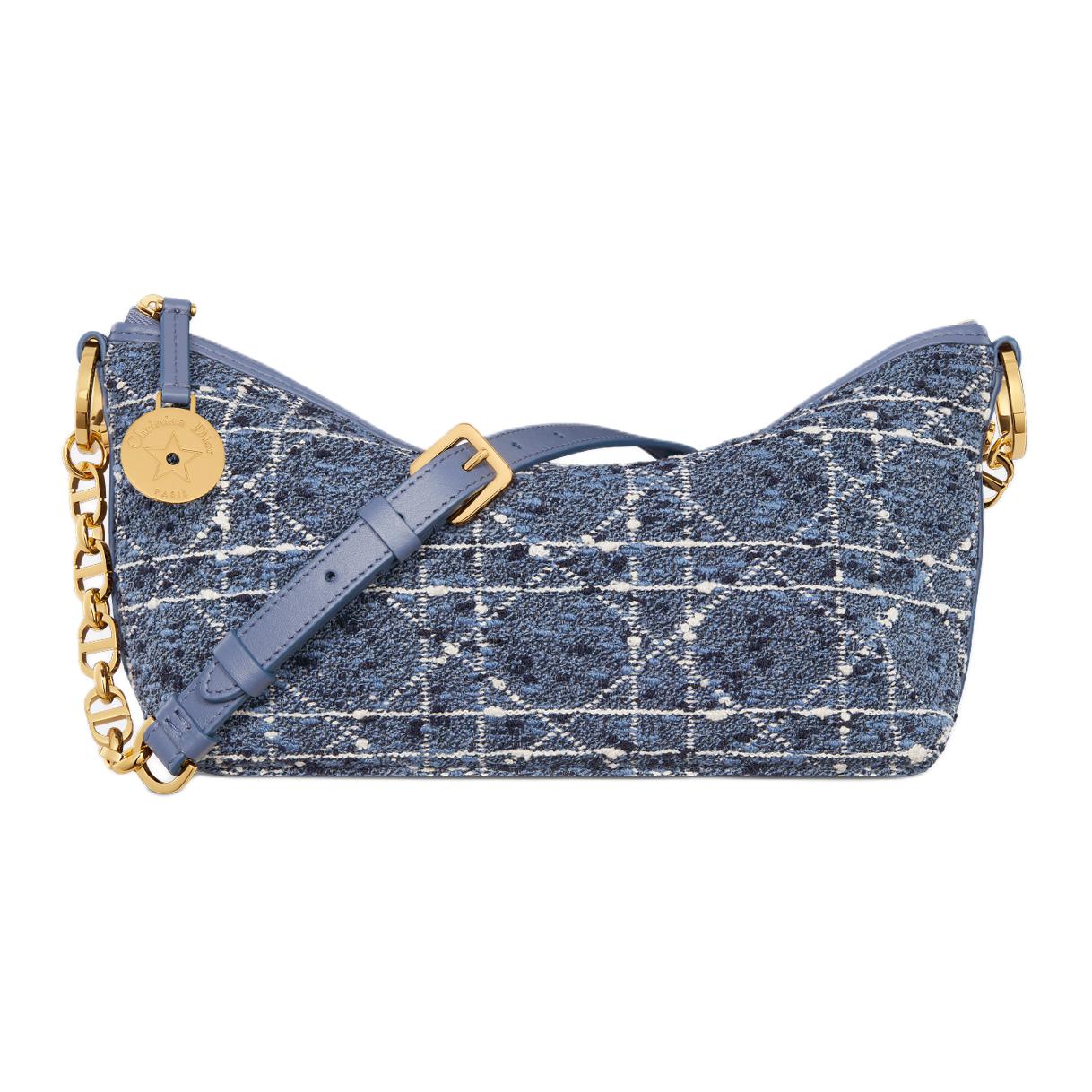 Женская сумка Dior Diorstar Hobo (синяя)