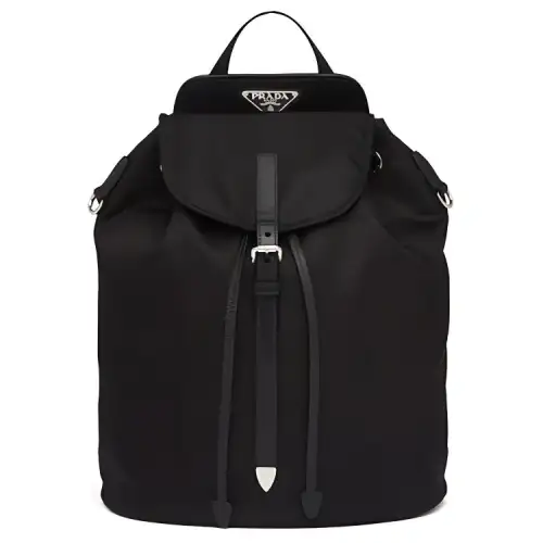 PRADA Nylon Fabric Backpack Women's Black