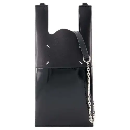 Maison Margiela Smooth Calfskin One Shoulder Cell Phone Pouch Unisex Black