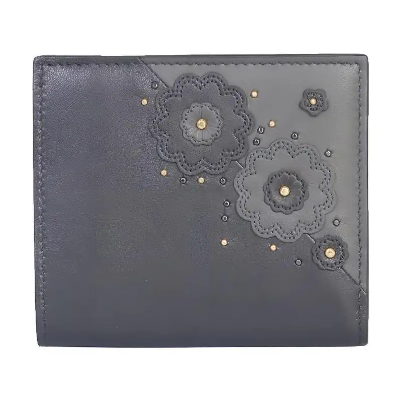 Bottega Veneta Leather Wallet Women's Gray