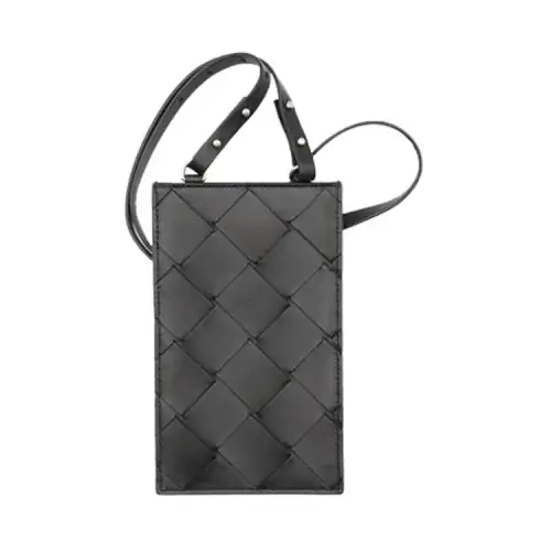 Bottega Veneta Leather Card Holder Black