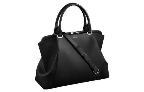 CARTIER Leather Handbag Women's Black