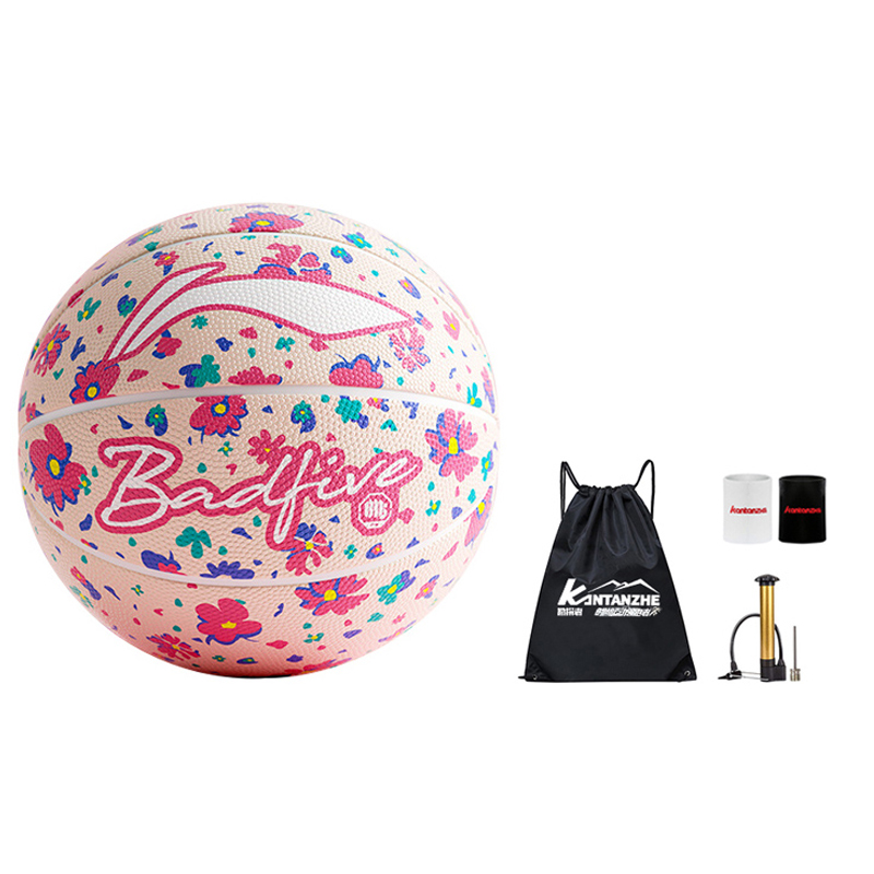 Li Ning Rubber Basketball Pink Size 7 Training Unisex