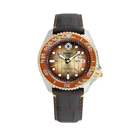 SEIKO Size 5, Demon Slayer Kimetsu No Yaiba Collaboration Mechanical Movement Leather Strap Watch