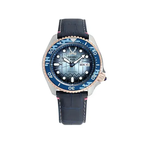 SEIKO Case stainless steel, mechanical mechanical watch, mechanism, watch strap for men and women, blue dial, 5 size, Japanese and Korean