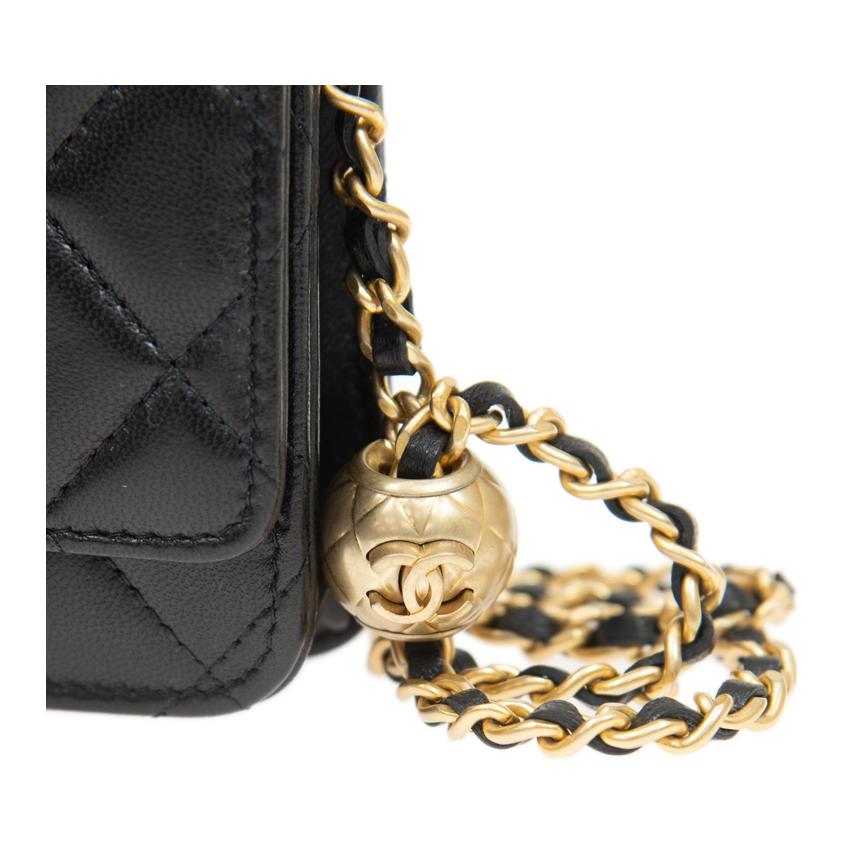 Женская сумка Chanel WOC 24K (черная) — фото 5