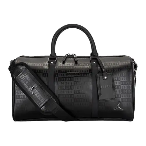 Jordan Artificial Leather Sports Bag, Crossbody Bag, Handbag, Basketball Bag, Travel Bag Unisex Black