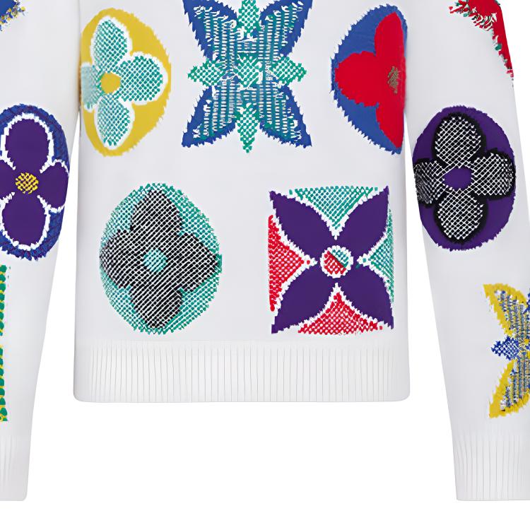 Мужской свитер Louis Vuitton MONOGRAM (белый) — фото 2
