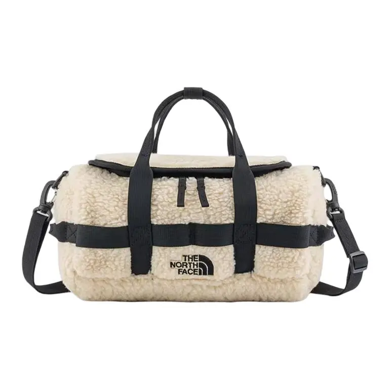 THE NORTH FACE 6L Portable Crossbody Bag, Shoulder Bag, Outdoor Bag Faux Sherpa Gravel Sand Women's