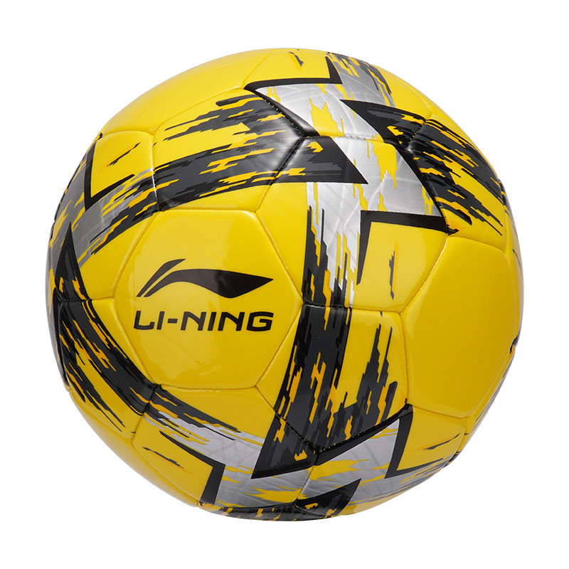 Li Ning Size 4 5 Size Soccer Ball PVC Machine Stitched Soccer Ball Unisex Yellow Black