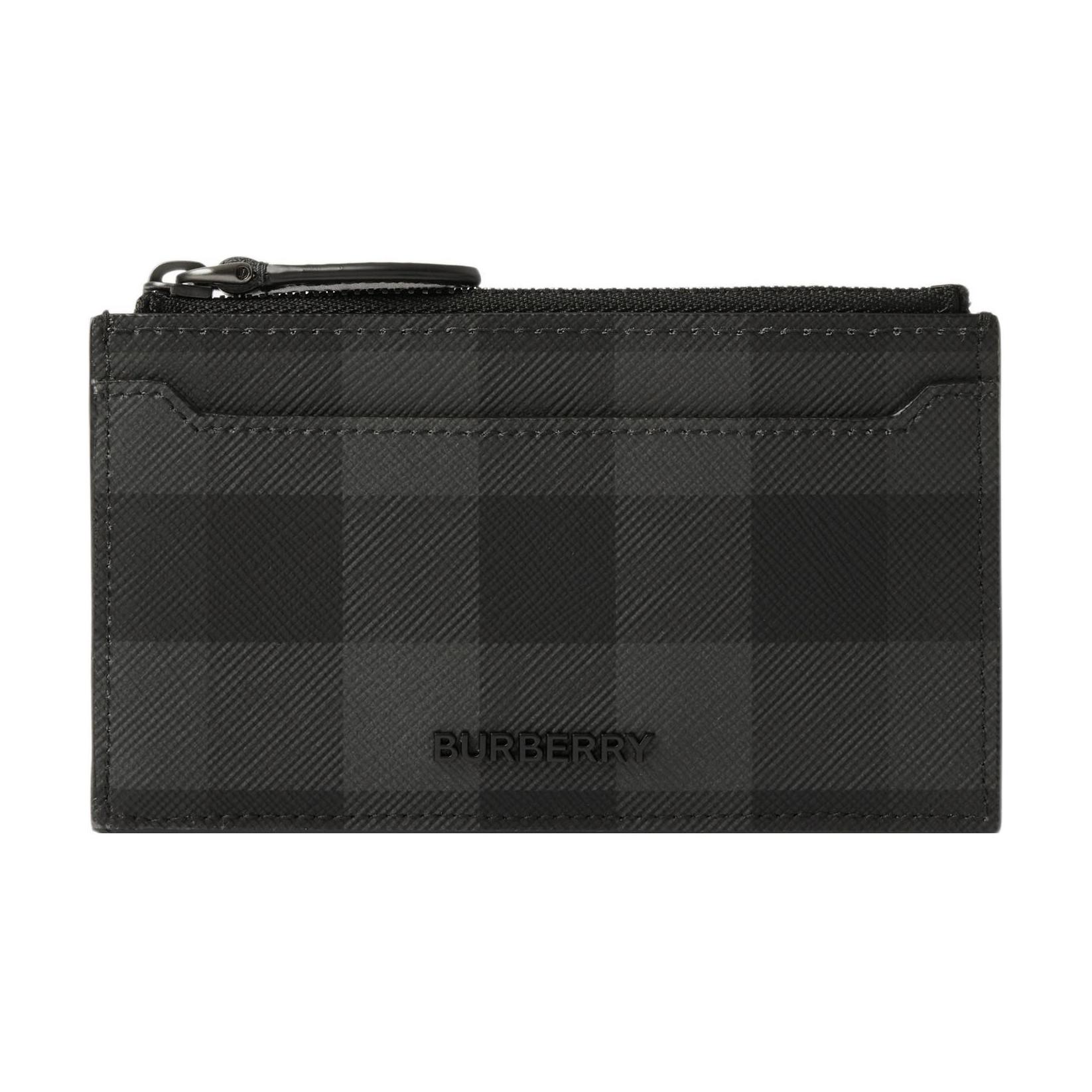 Мужской картхолдер Burberry Check (серый)