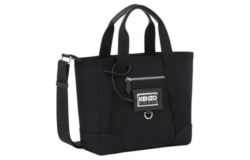KENZO Canvas Shoulder Bag, Crossbody Bag, Handbag Small Women's Black