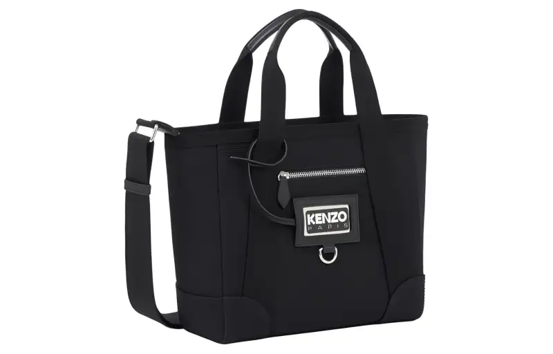 KENZO Canvas Shoulder Bag, Crossbody Bag, Handbag Small Women's Black