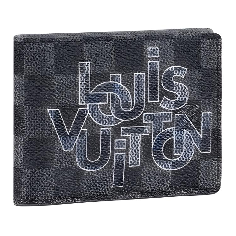 LOUIS VUITTON Multiple Canvas With Leather Wallet Handbag Women's Black