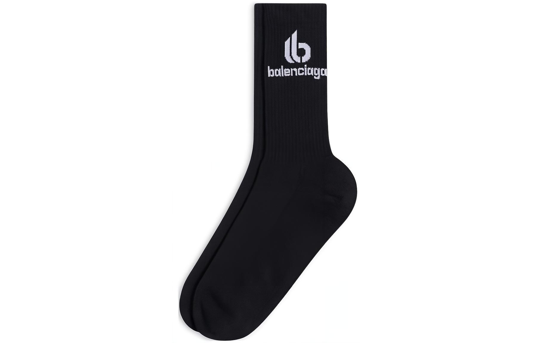 Balenciaga FW22 Crew Socks Men’s 1 Pack Black