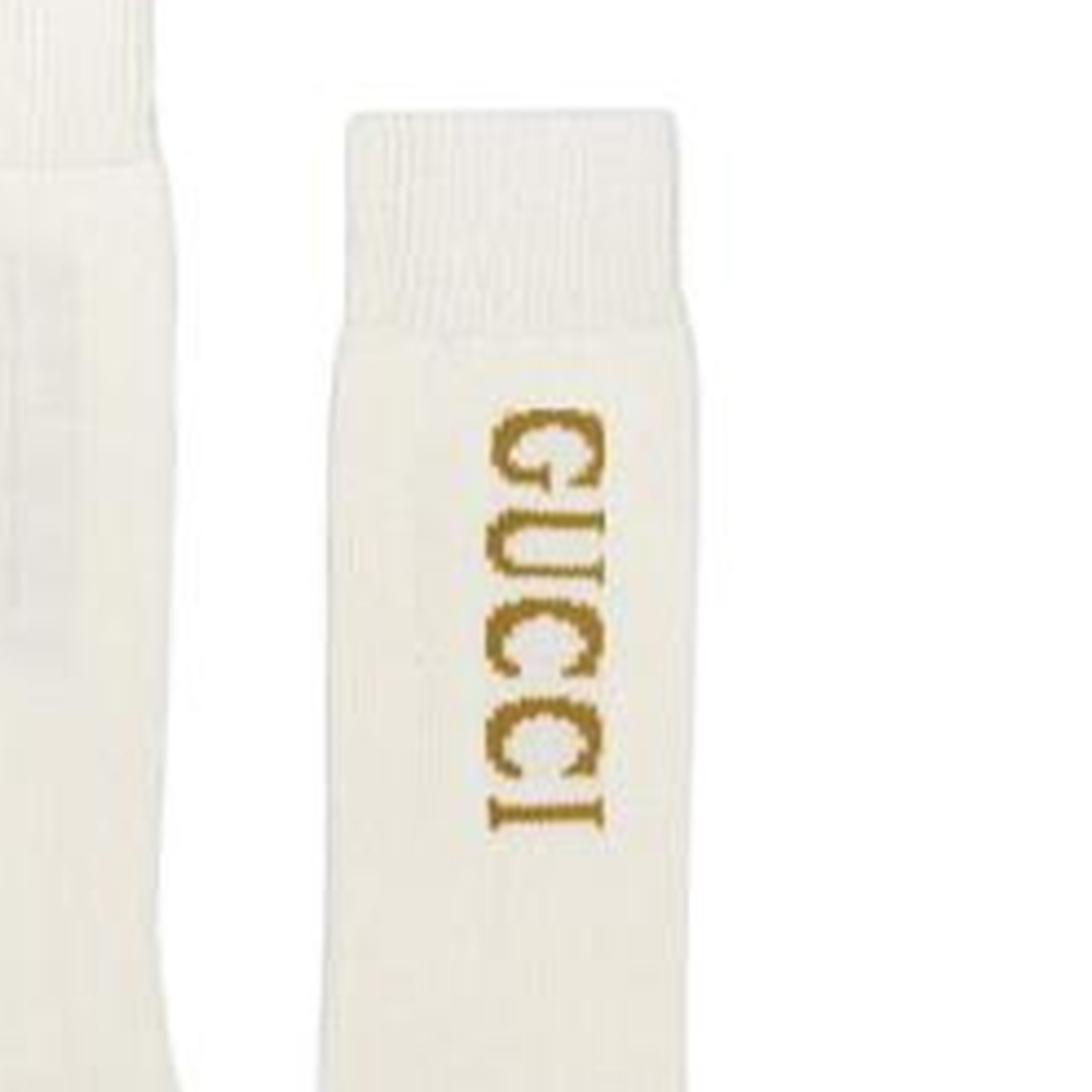 GUCCI Knee High Socks Men’s 1 Pack Ecru