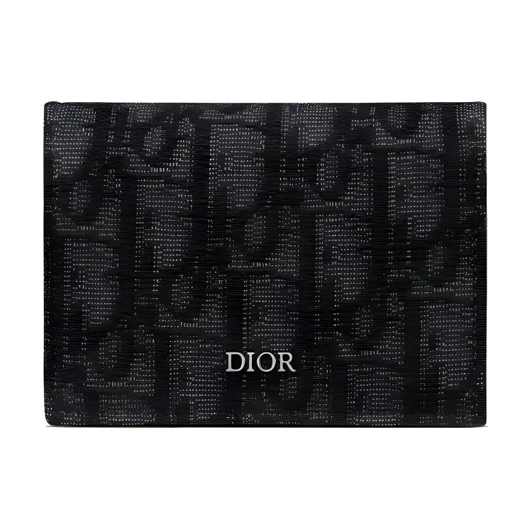 DIOR Cow Leather Business Card Holder, Coin Purse, Card Holder Men's Black