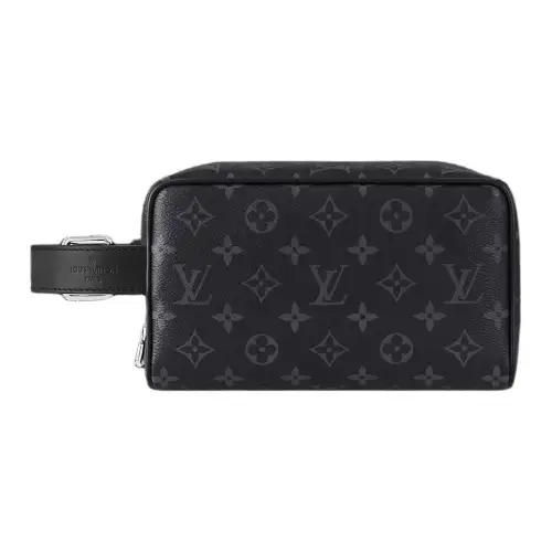 LOUIS VUITTON Locker Dopp Kit Monogram Eclipse Canvas