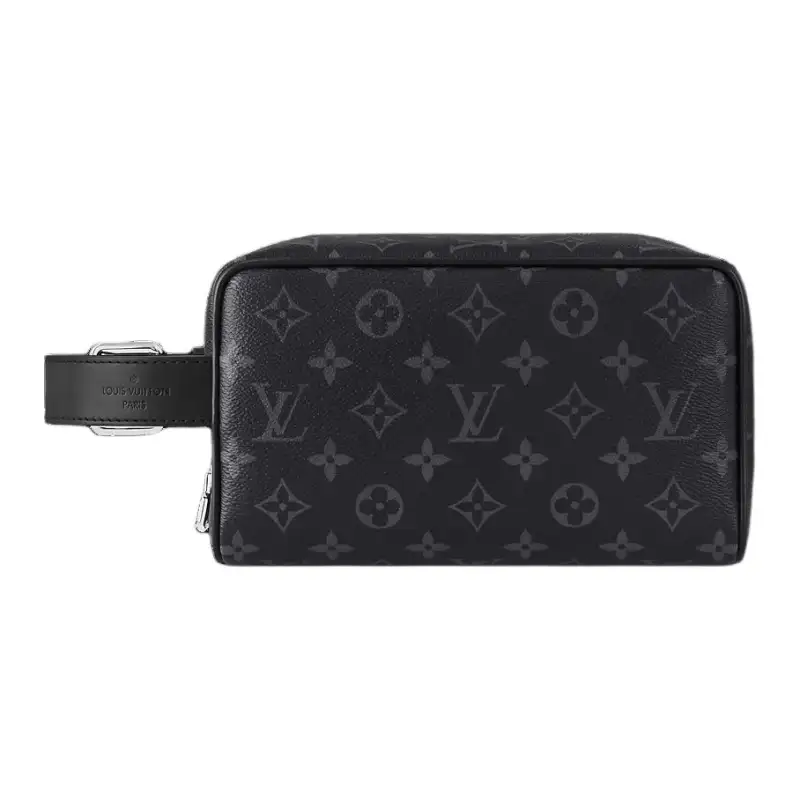 LOUIS VUITTON Locker Dopp Kit Monogram Eclipse Canvas