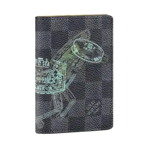 LOUIS VUITTON Pocket Organizer Damier Graphite Stamps Black