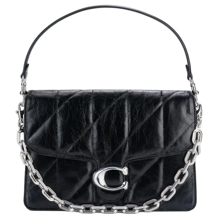 COACH Tabby Cow Leather Portable Crossbody Bag, Shoulder Bag Large Women's Black