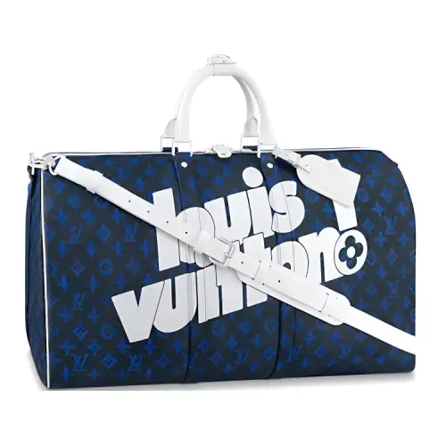 LOUIS VUITTON Keepall 50 Monogram Blue