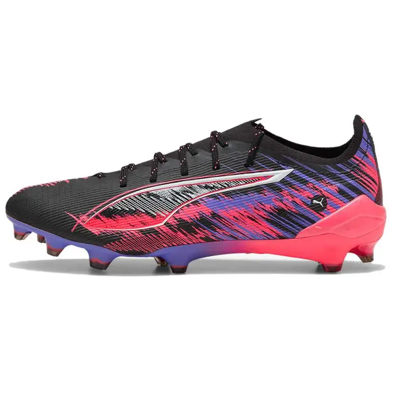 PUMA ULTRA 5 ULTIMATE Artificial Turf Abrasion Resistant Soccer Shoes Men's Black Red Purple
