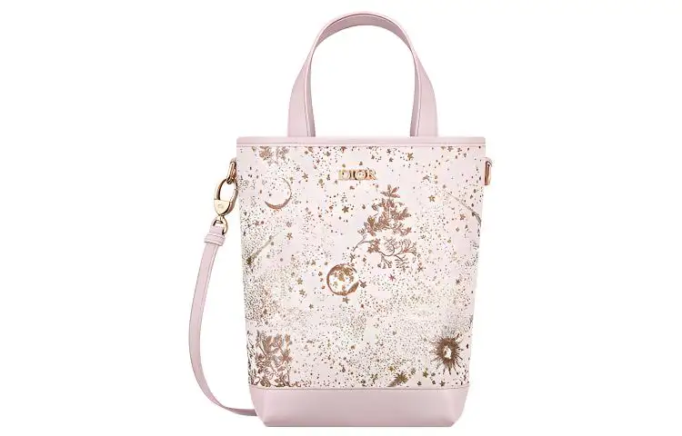 DIOR Cotton Linen Blend Canvas Bucket Bag, Handbag, Shoulder Bag, Crossbody Bag, Kids' Bag Kids' Light Pink