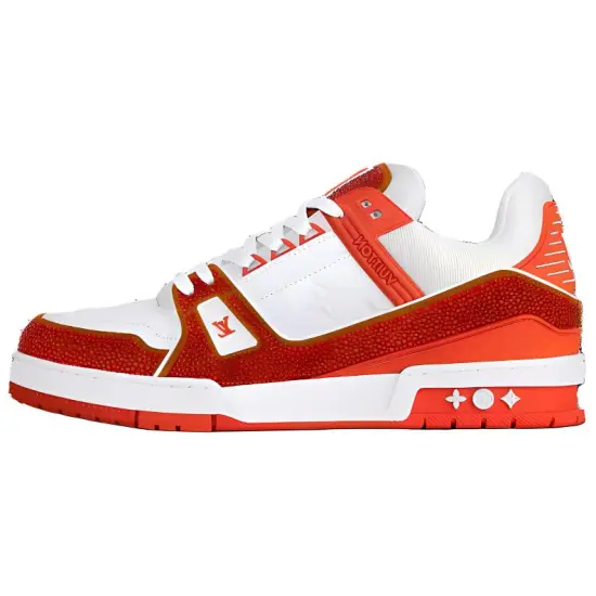 LOUIS VUITTON Trainer Skateboard Shoes Men Low-Top Orange