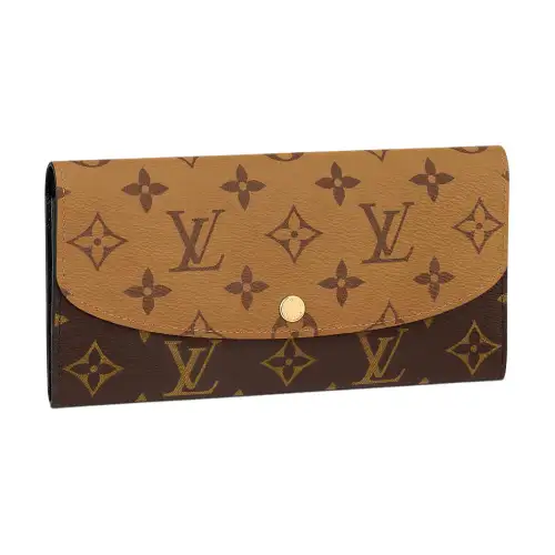 LOUIS VUITTON Emilie Wallet Monogram Reverse