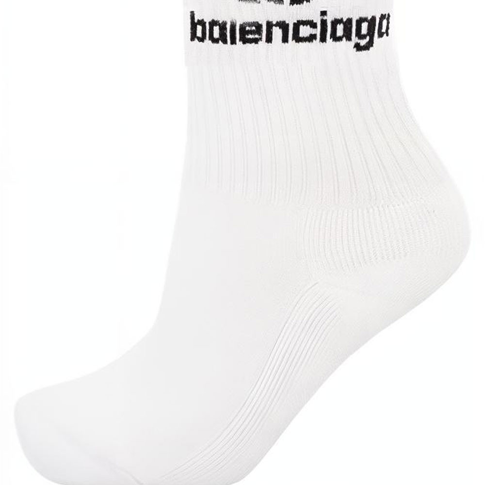Balenciaga Crew Socks Women’s 1 Pack White