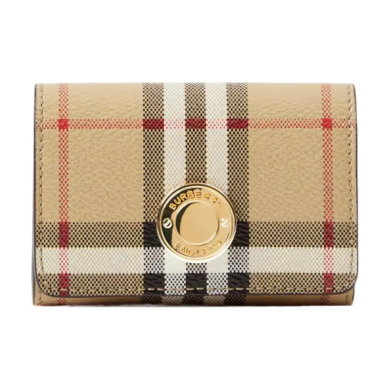 Burberry Leather One Shoulder Crossbody Card Holder Women's Archive Beige