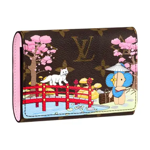 LOUIS VUITTON Victorine Wallet Monogram Vivienne Wisteria Pink