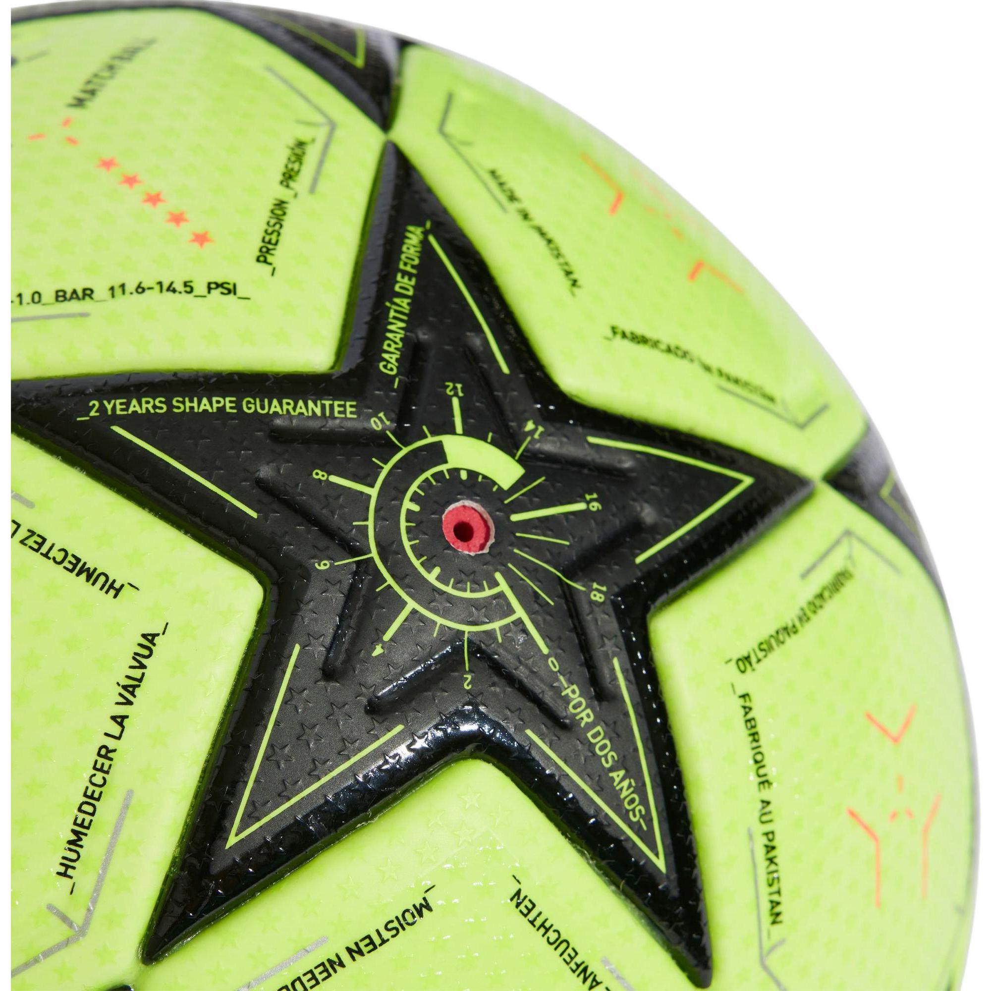 Adidas Size 5 Soccer Ball Pu Seamless Thermal bonding Unisex Bright Yellow Neon Black