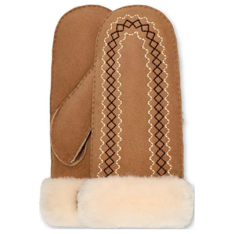UGG Shearling Gloves Women's Chestnut