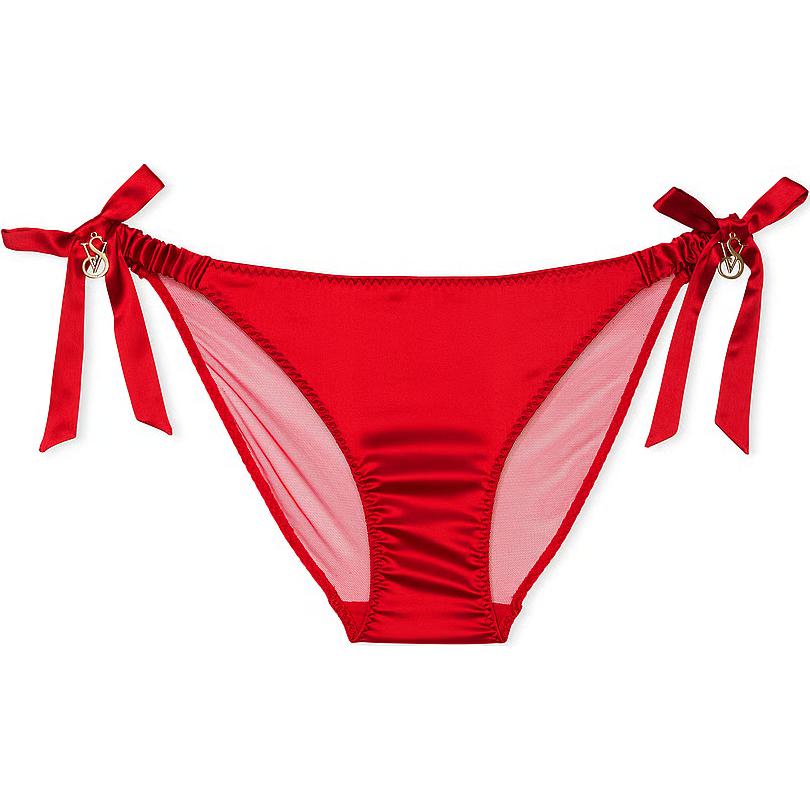 Женские штаны Victoria's Secret Very Sexy Satin Bows Cheeky Panty/ Lipstick 1 (красные)