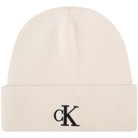 CALVIN KLEIN Cotton Beanies Unisex Ivory