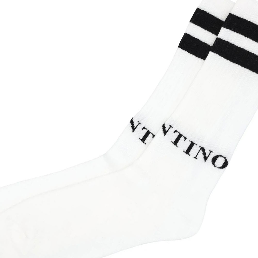 Valentino Knee High Socks Men’s 1 Pack White