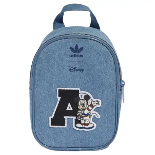 Adidas Originals Disney, Collaboration Print Denim Backpack Mini Unisex Blue