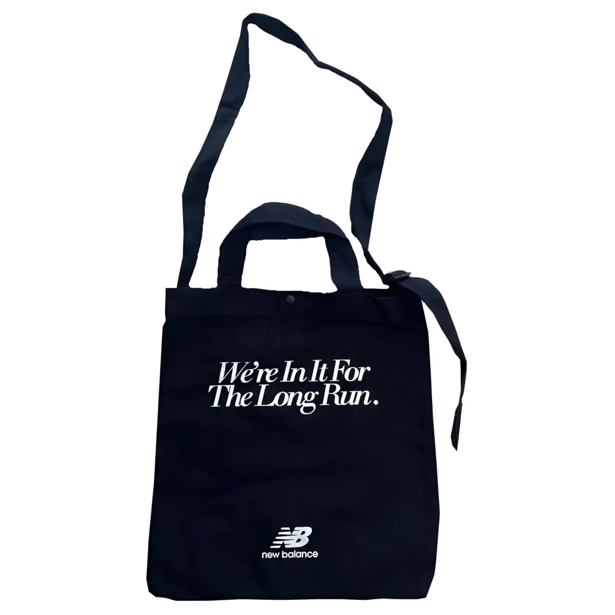 New Balance Fabric Tote Bag, Shopping Bag, Shoulder Bag, Crossbody Bag, Handbag Regular Unisex Vibrant Black