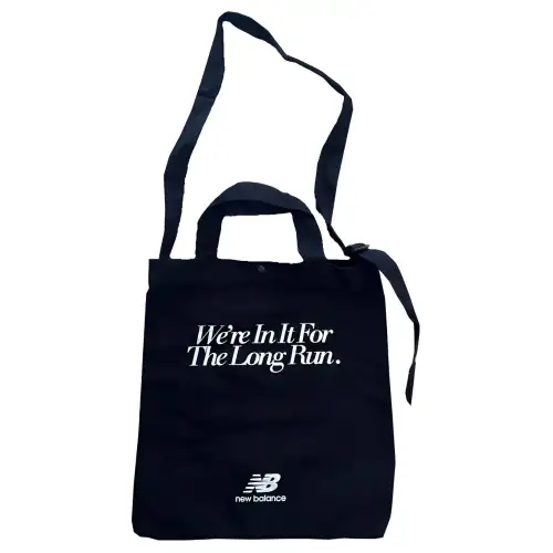 New Balance Fabric Tote Bag, Shopping Bag, Shoulder Bag, Crossbody Bag, Handbag Regular Unisex Vibrant Black