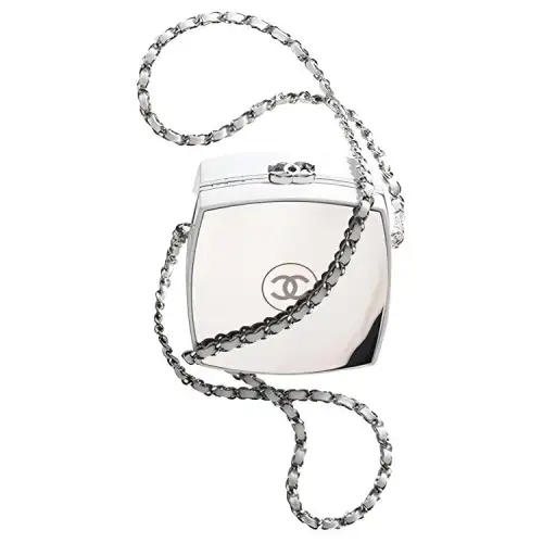 CHANEL 21K Winter Sheepskin One Shoulder Handbag, Crossbody Bag Large Women's White